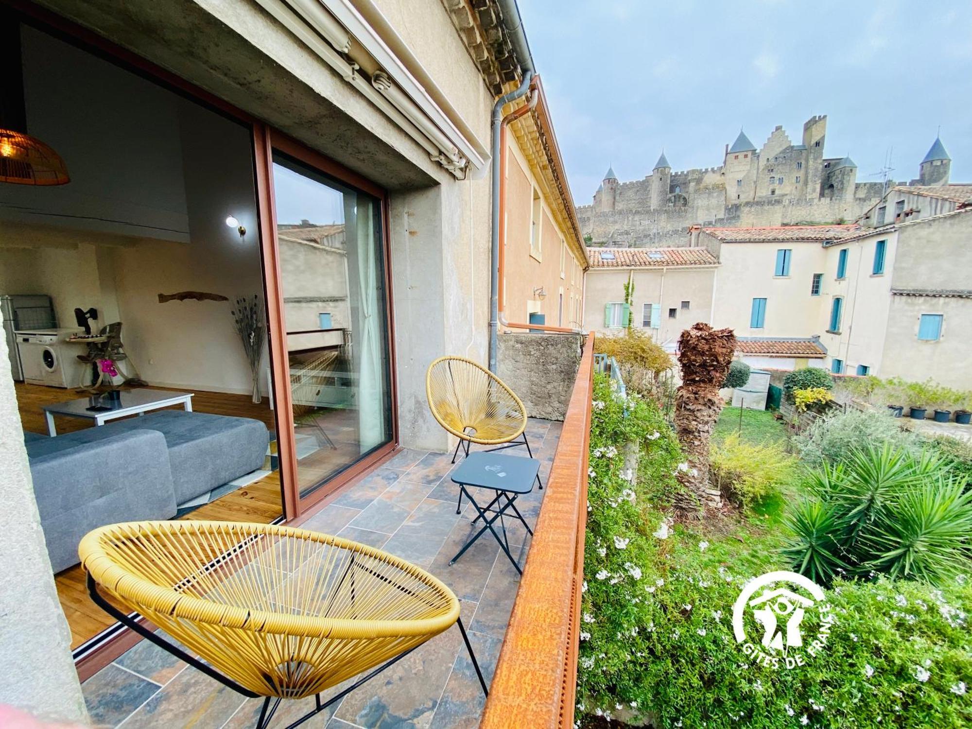 Loft Cocon Climatise - Imprenable Vue Sur Le Chateau Comtal Carcassonne Exteriör bild