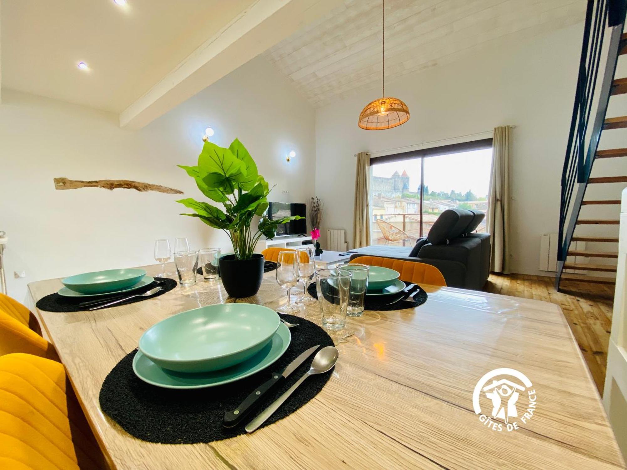 Loft Cocon Climatise - Imprenable Vue Sur Le Chateau Comtal Carcassonne Exteriör bild